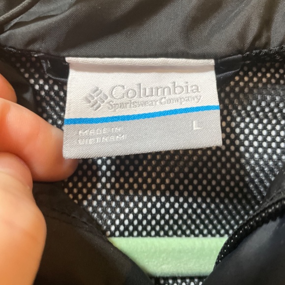 Adult Large Columbia Windbreaker Weatherproof Rain Slicker Hoodie Jacket- Zipper - Picture 4 of 7